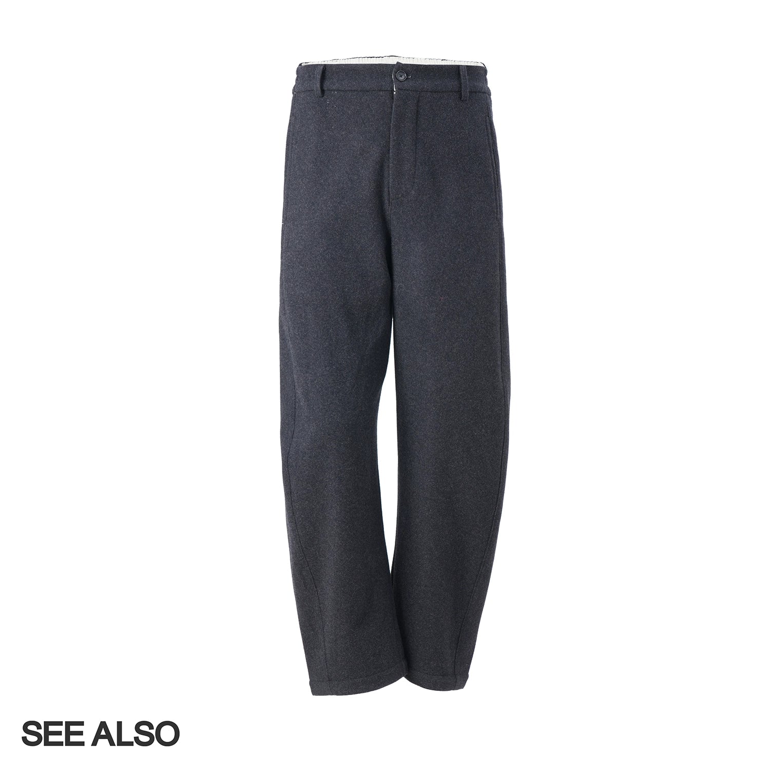SEE ALSO wool old money scimitar pants 600g thickened Pants