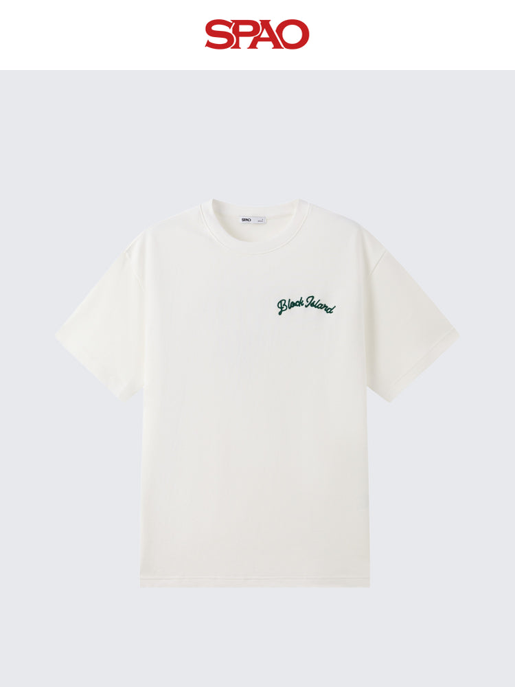 SPAO Korean Style Men's Multi-color Versatile Short-sleeved T-shirt SPRPF23C71