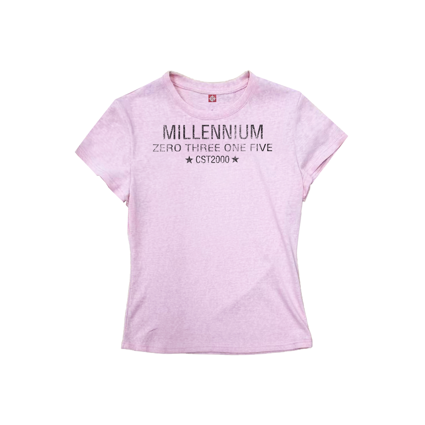 DETW Dark Pattern Five-star Destruction Slogan Front Shoulder Tee
