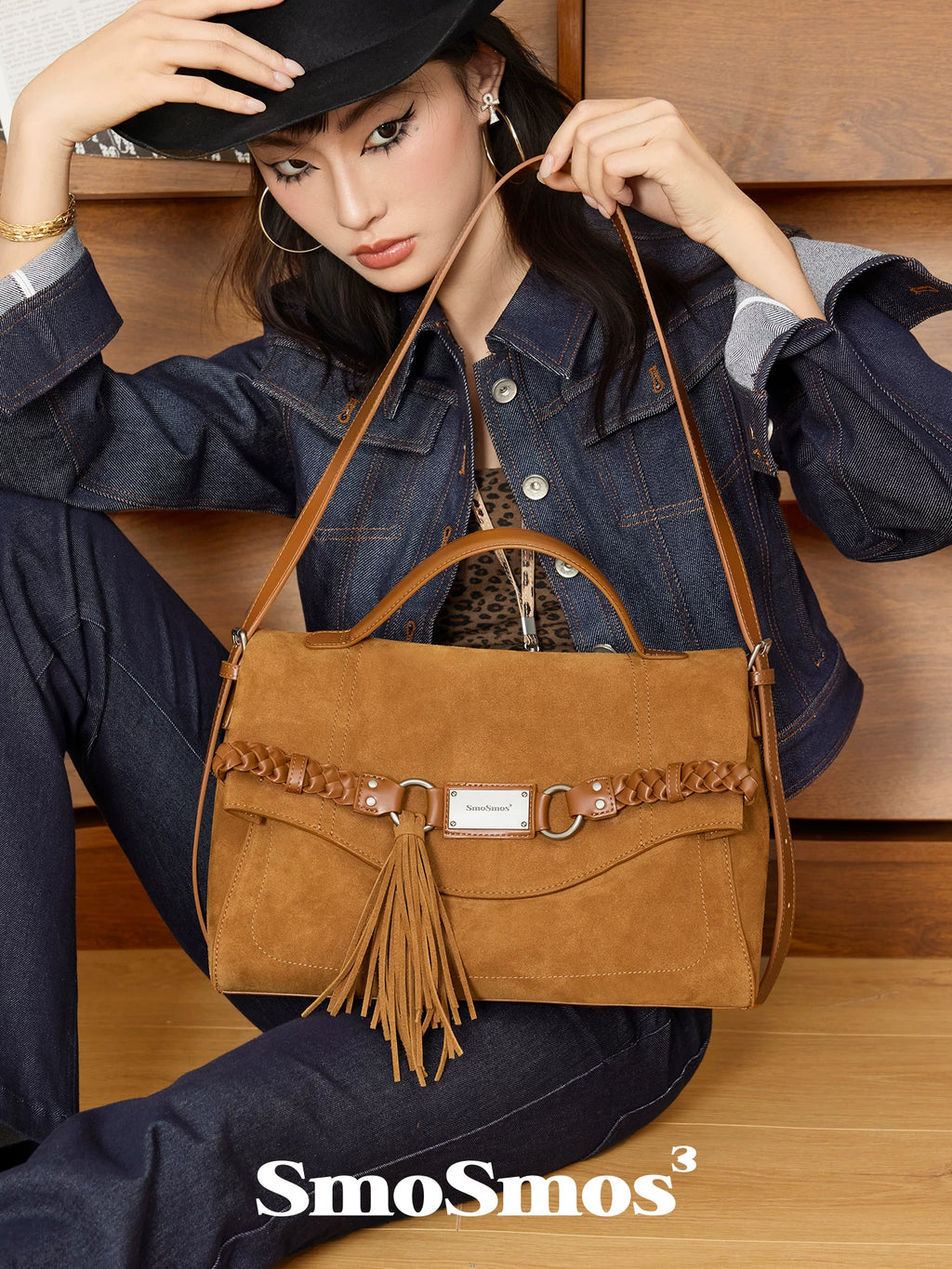 SmoSmos Vintage Tassel Shoulder Messenger Bag