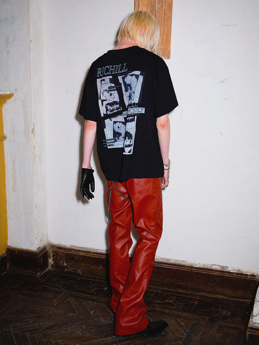 RICHILL Four-grid Cartoon Character Print Tee