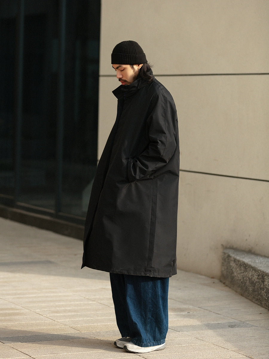 NOEARS Japanese Retro Shoulder Sleeve Stand-up Collar Long Coat