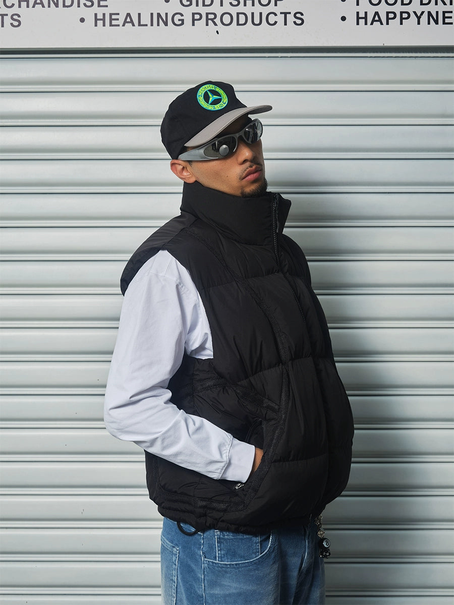 ComicTree Webbing Stand-up Collar Cotton Vest