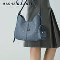 Masha Lanti Denim Large Capacity Underarm Bag