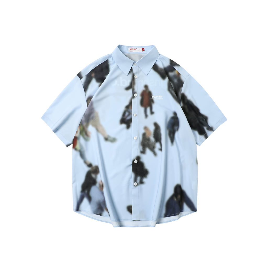 TGNS Vintage Shadow Flower Hawaiian Shirt