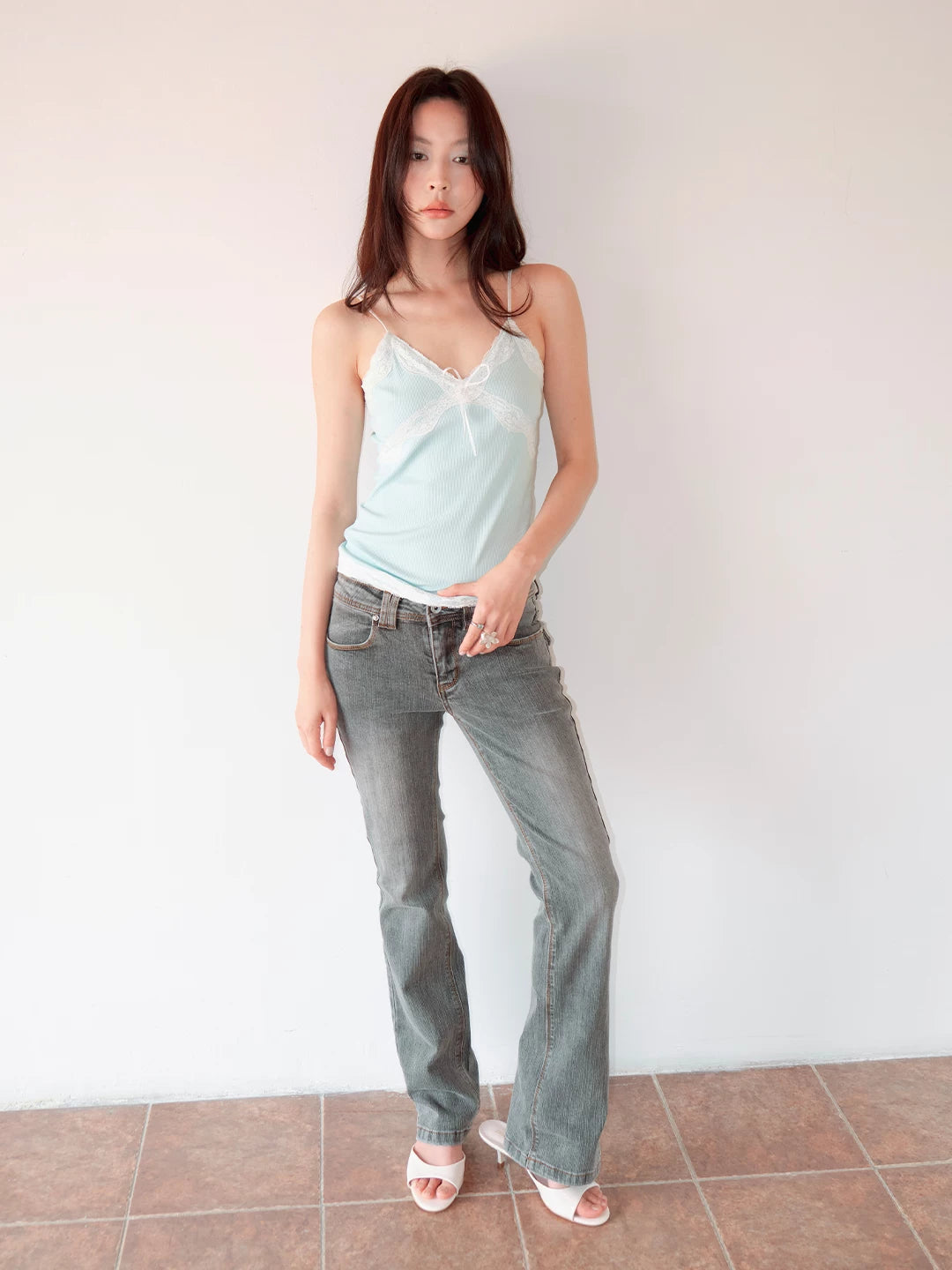 FUNKYFUN Contrast Lace Sling