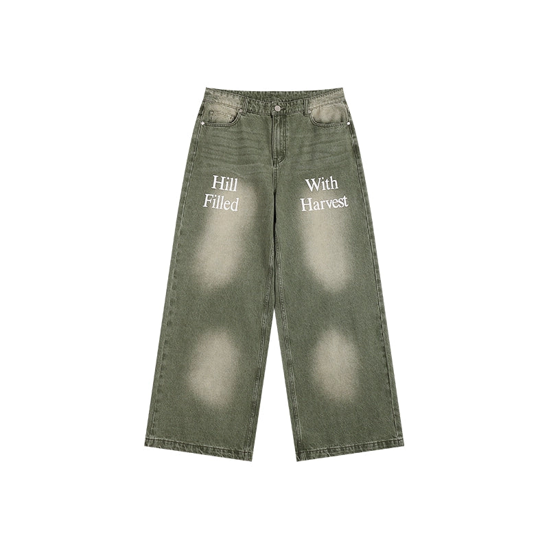 ATRY Printed Washed Old Jeans