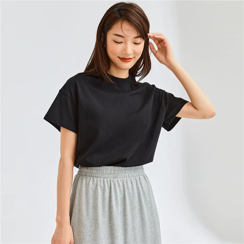 Giordano Comfortable Loose Small Turtleneck Tee