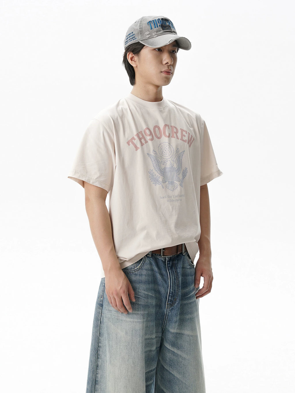 TH90 Retro Badge Slim Loose Tee