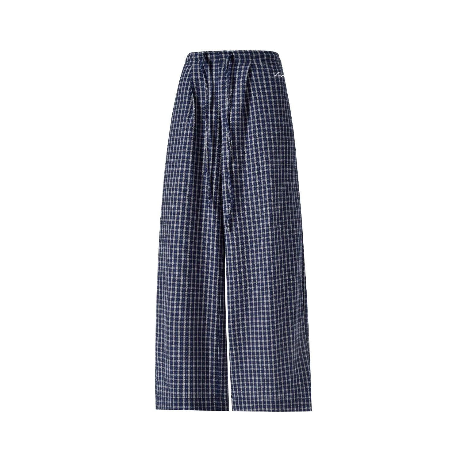 CHANT2nd Checked Straight Casual Wide-leg Pants