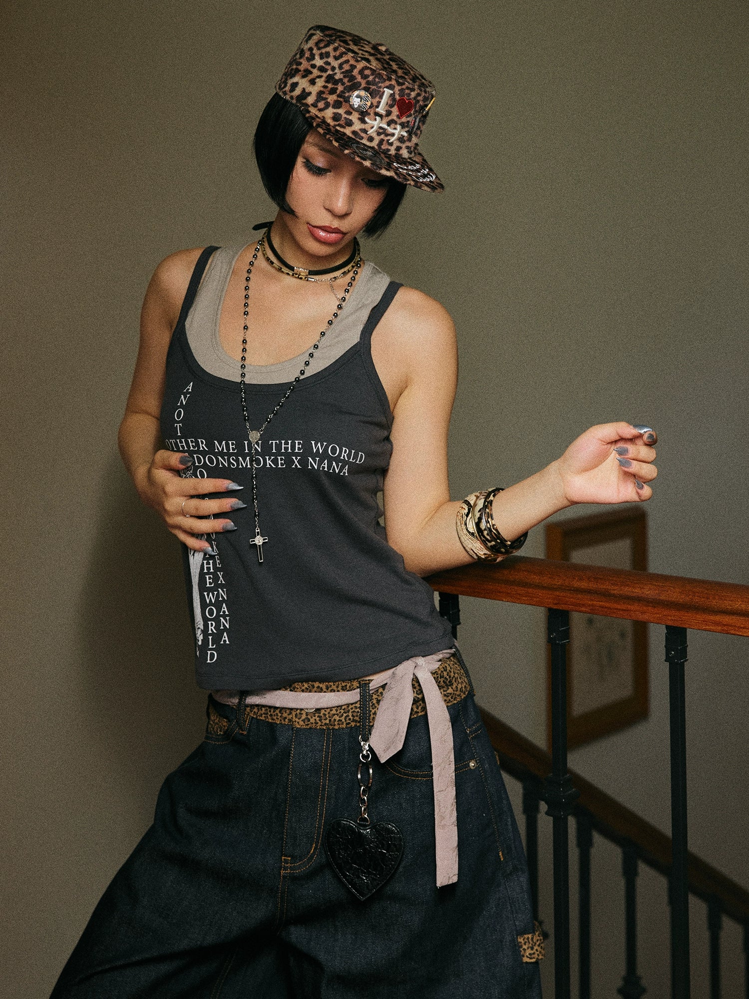 DONSMOKE Slim-fit Fake Two-piece Vest