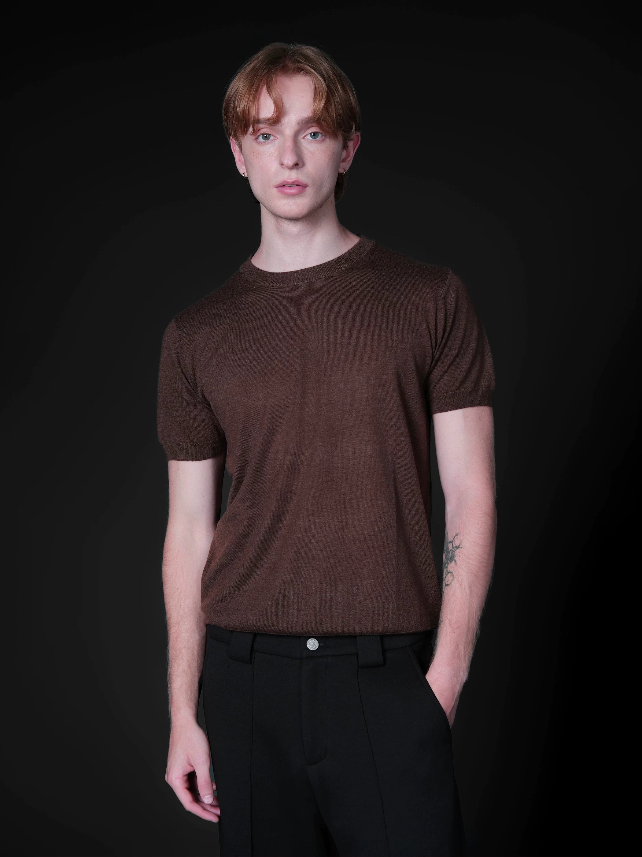 Set for life Slim fit wool-blend crew neck T-shirt
