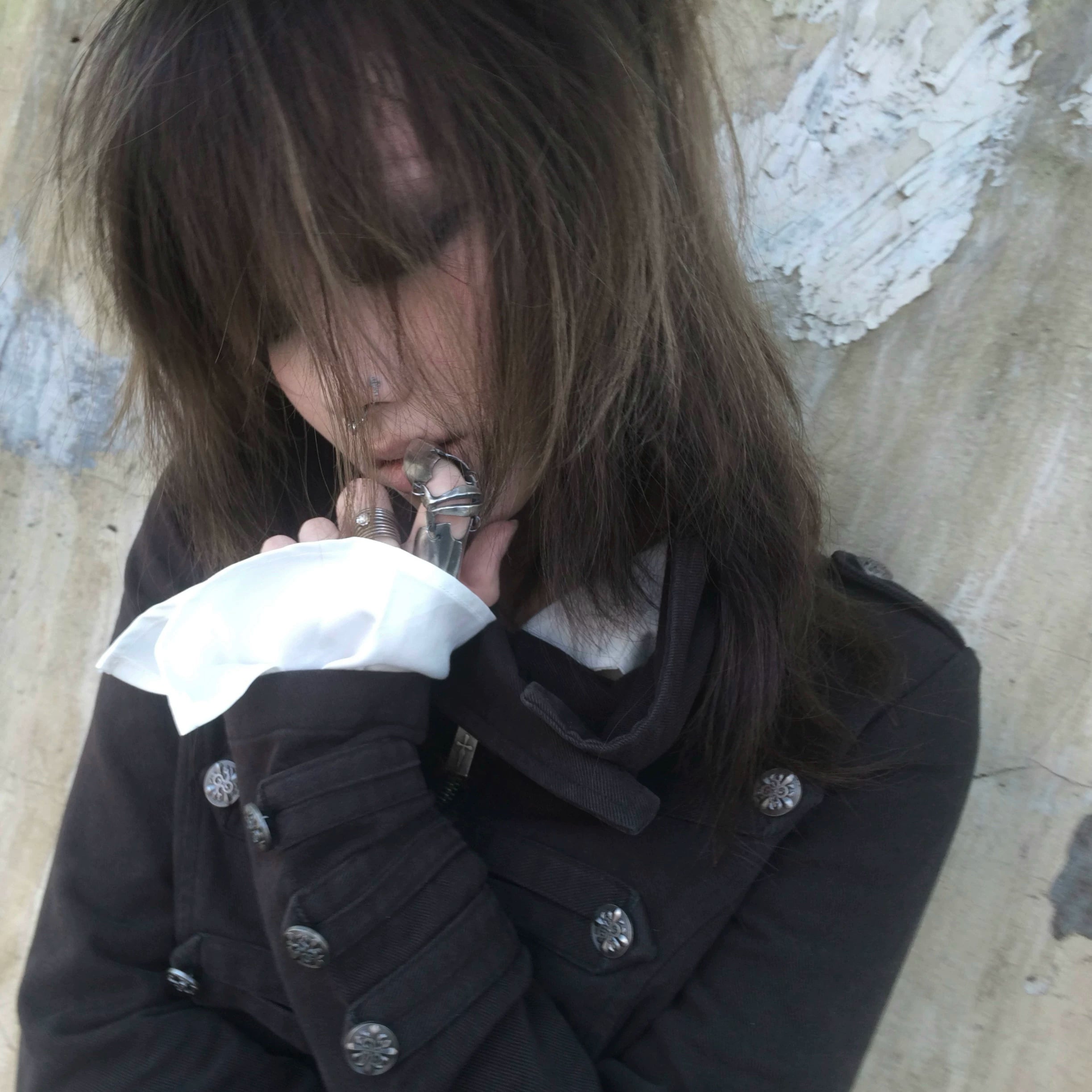 Imdelusion Napoleon Pile Collar Washed Heavy Slim Jacket