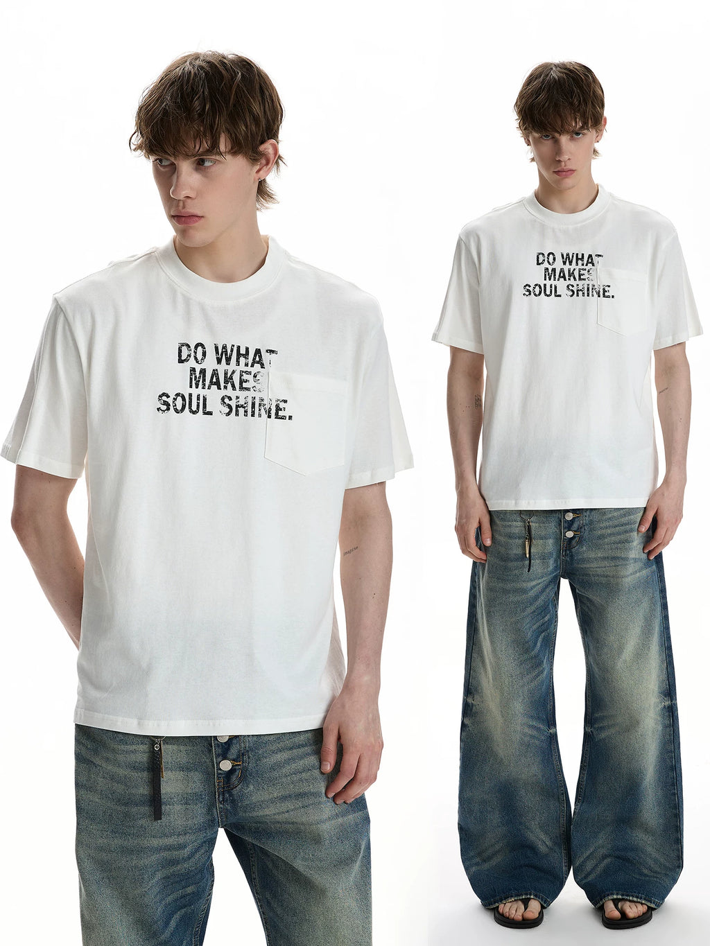 A PUEE Retro Slogan Print T-Shirt – Loose Fit Casual Streetwear