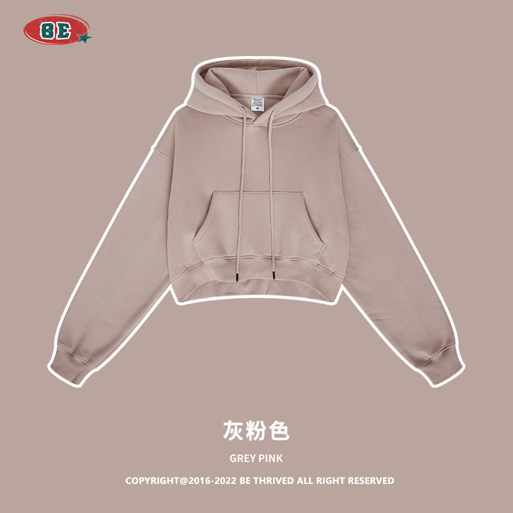 BE Fleece Thickened Spice Girl Leaking Navel Set