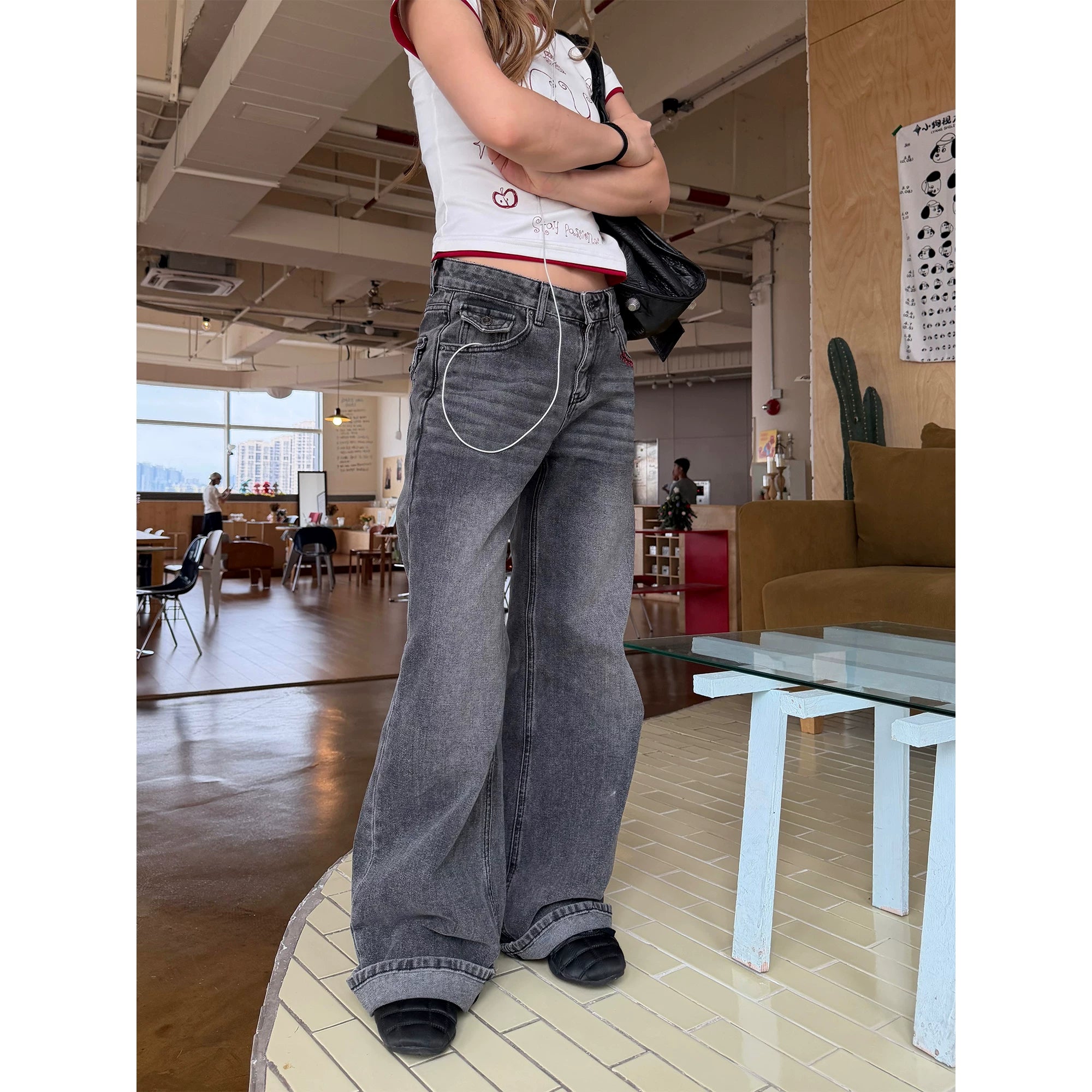 CCYE Straight Old Casual Jeans