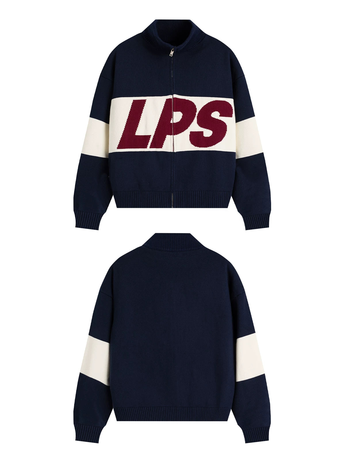 Loopsoon Color Matching Large Print Versatile Casual Sweater