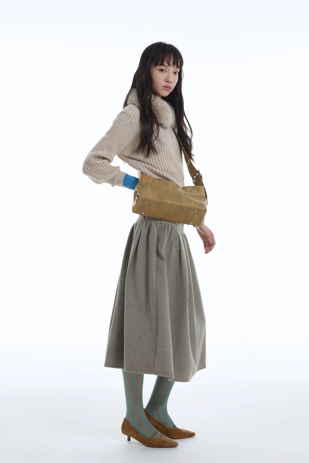 DirtySix Wide Strap Crossbody Small Square Bag