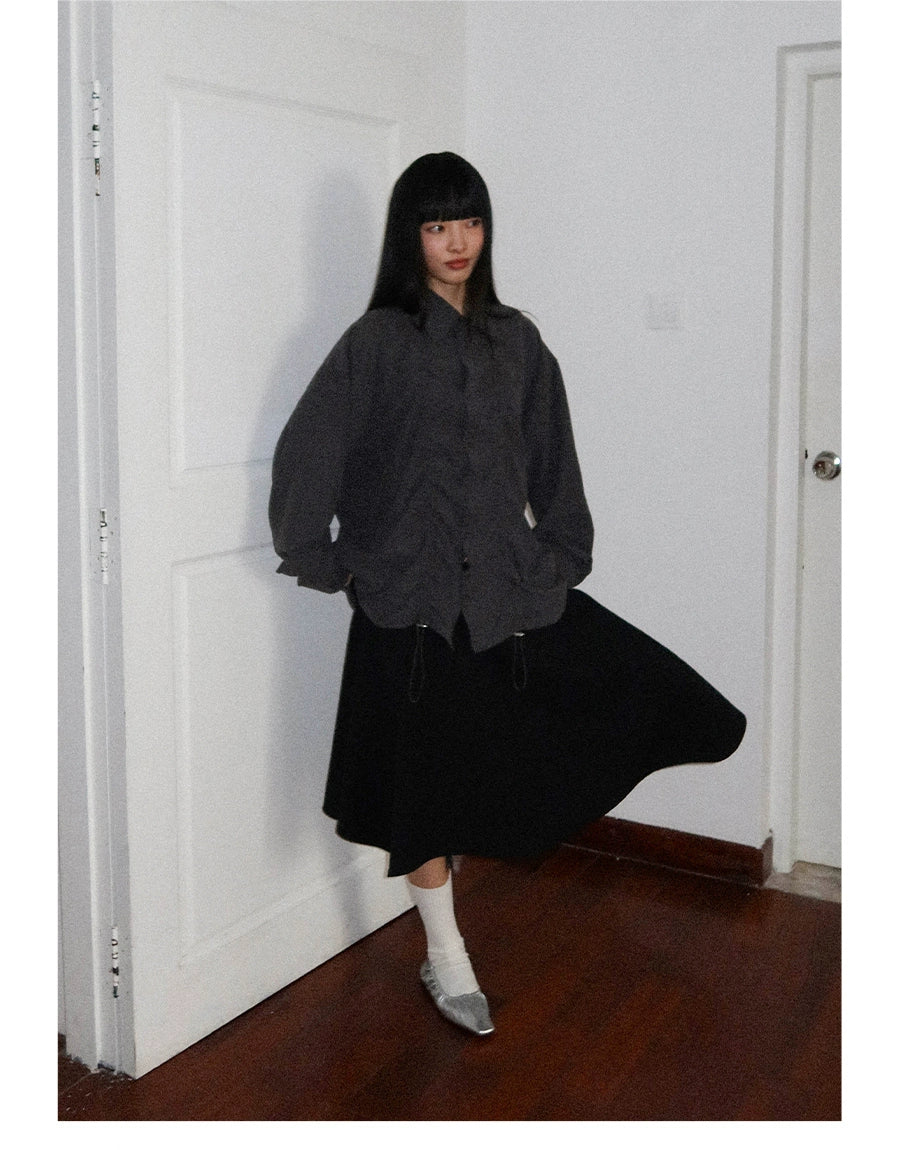 FUNKYFUN Loose Large Version Long-sleeved Shirt Jacket