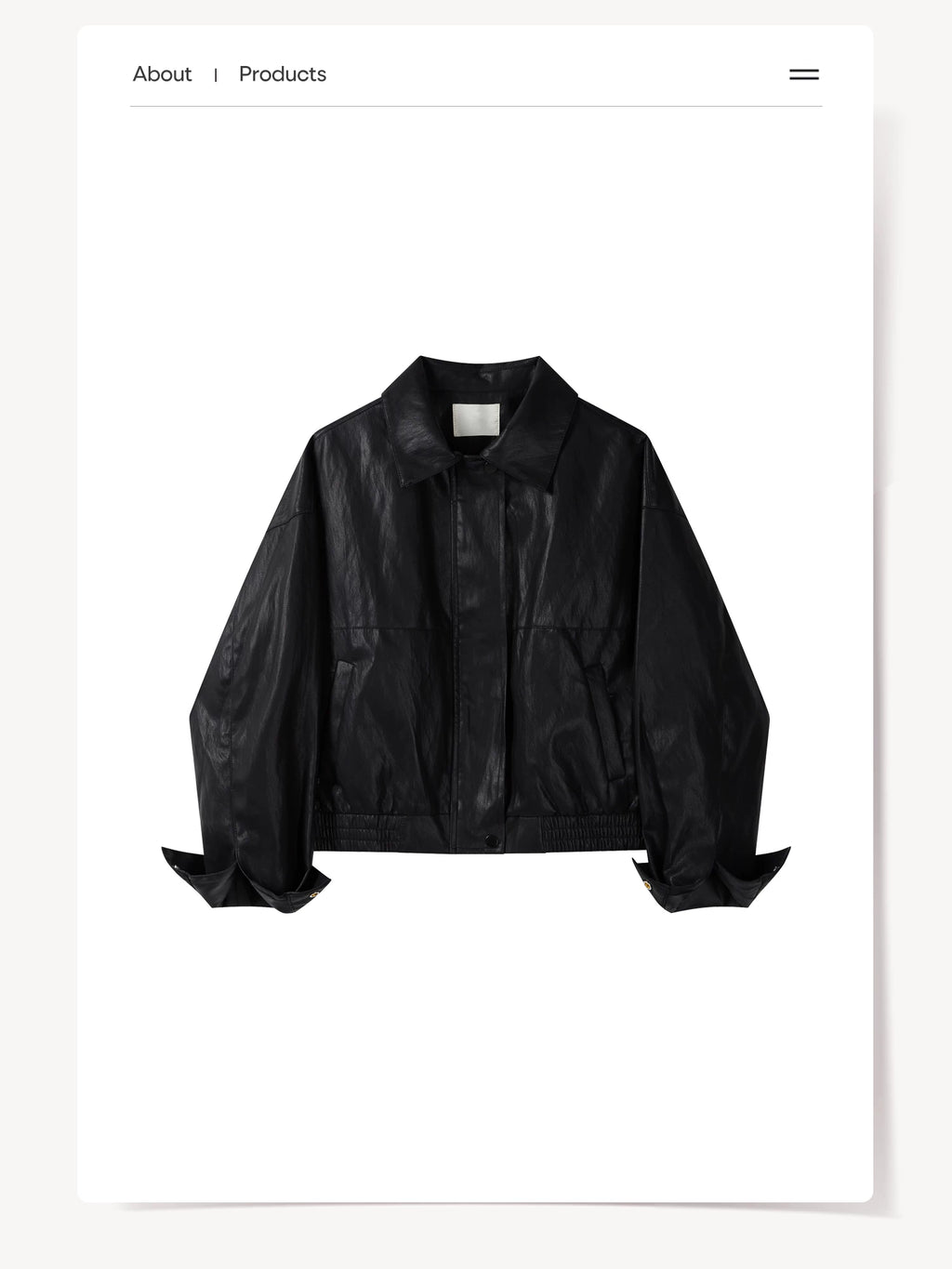 Cantonstory Fashion Loose Motorcycle Lapel Jacket