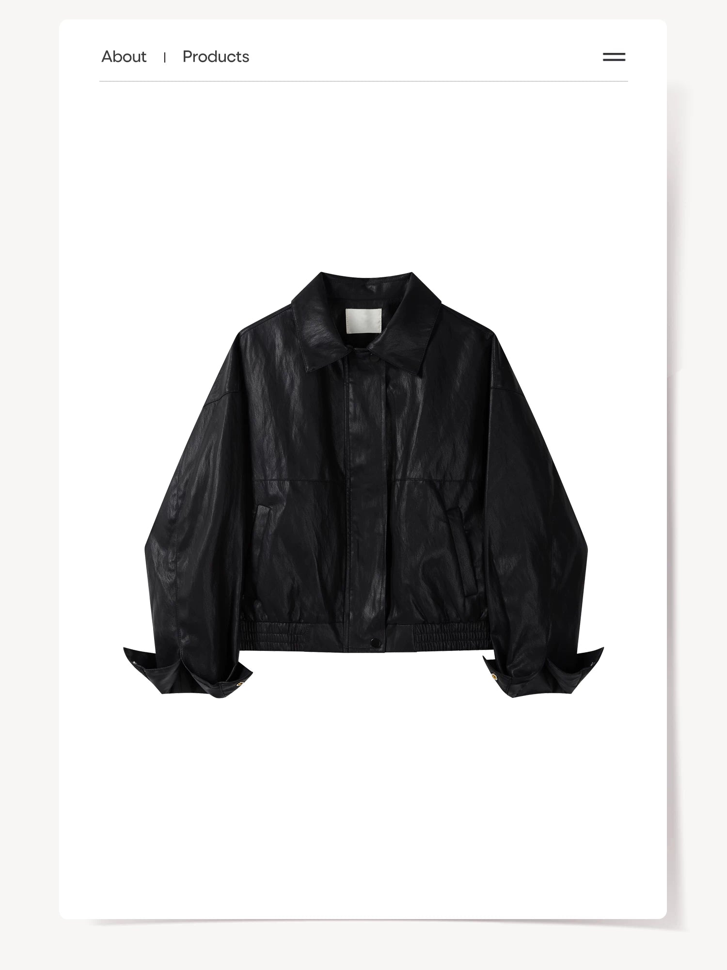 Cantonstory Fashion Loose Motorcycle Lapel Jacket