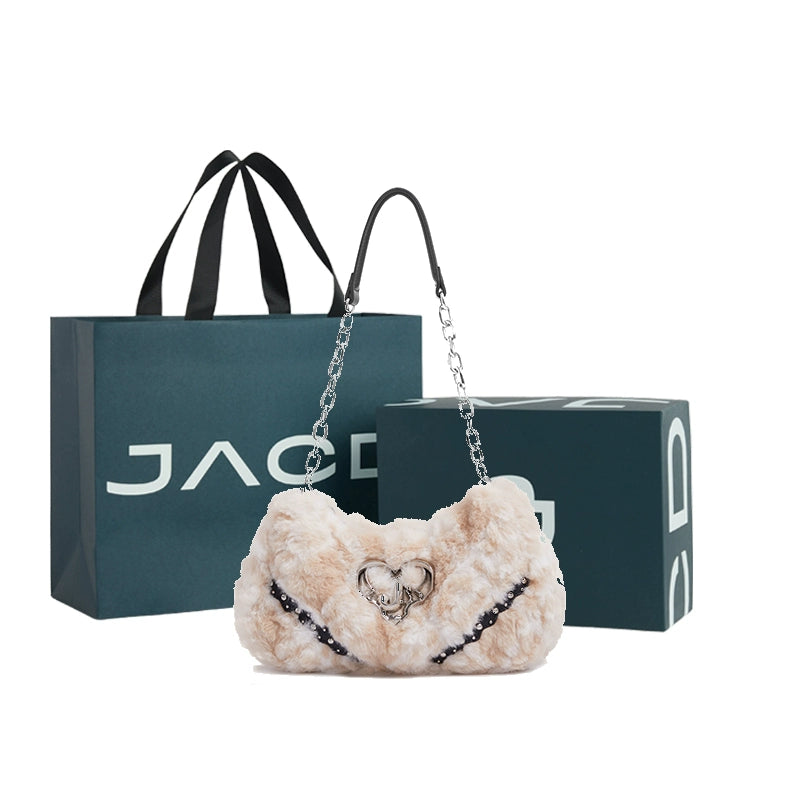 JACD Plush Underarm Chain Messenger Bag