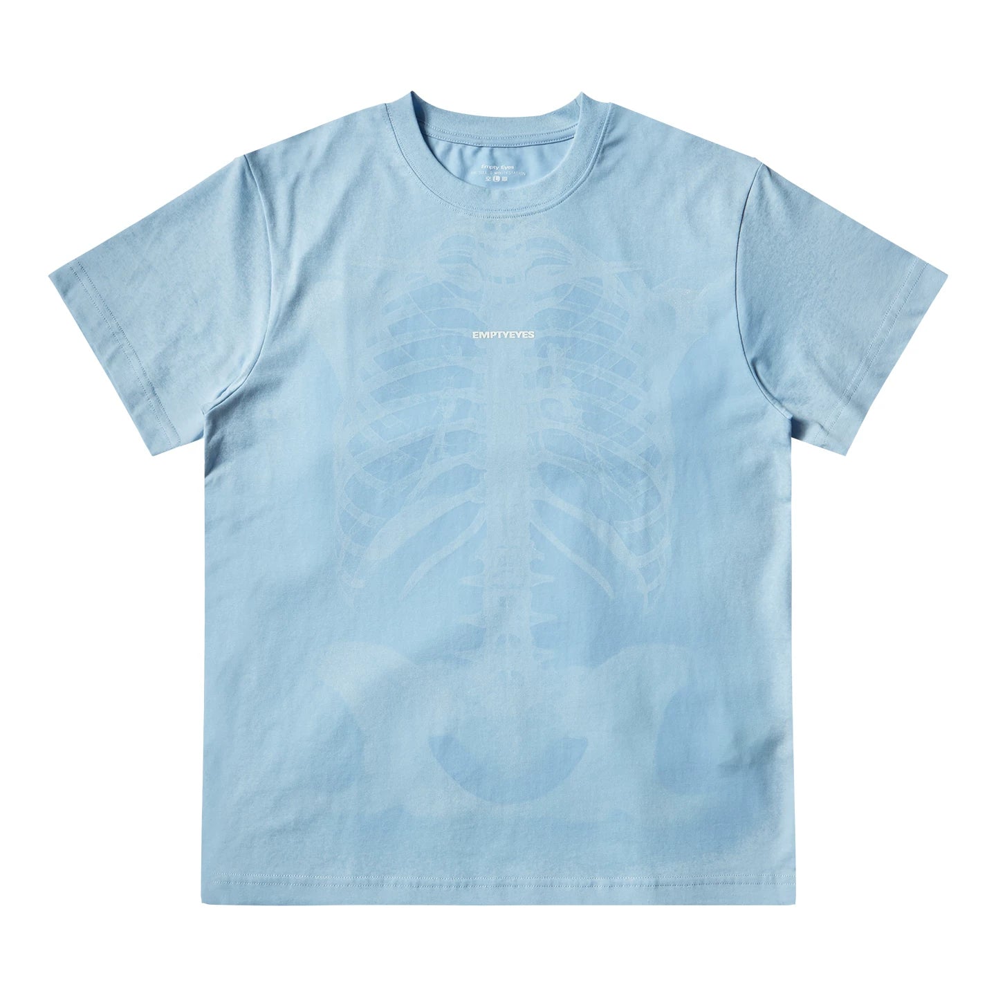 Empty Eyes Skeleton Print Casual Tee