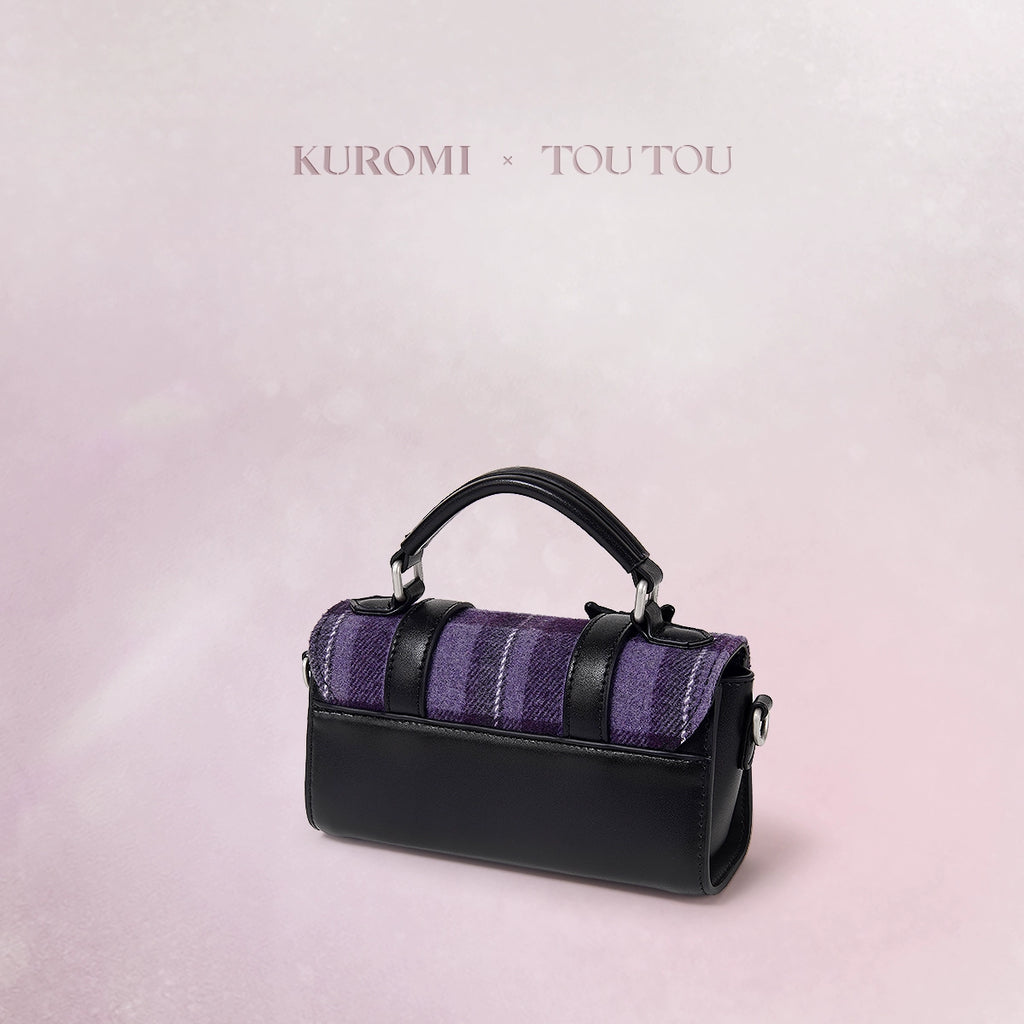 TOUTOU Kuromi College Plaid Shoulder Messenger Bag