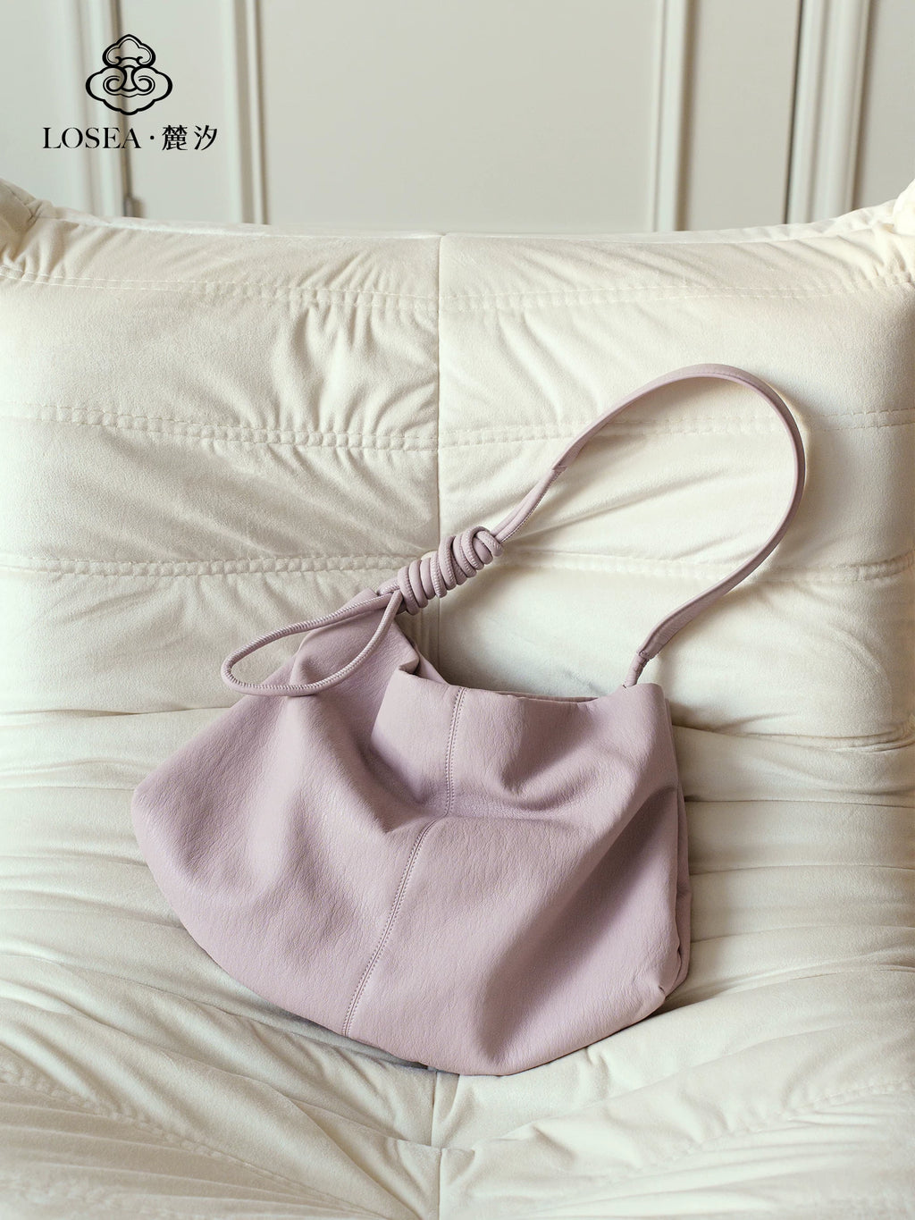 LOSEA Soft Leather Large Capacity Shoulder Bag