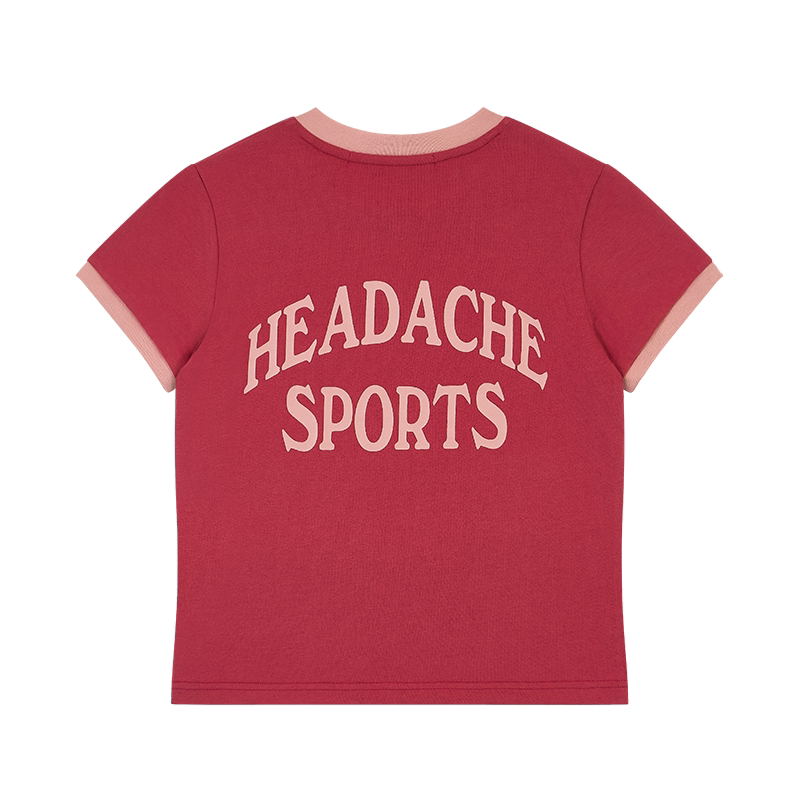 HEADACHE Front Shoulder Slim Fit Casual Tee