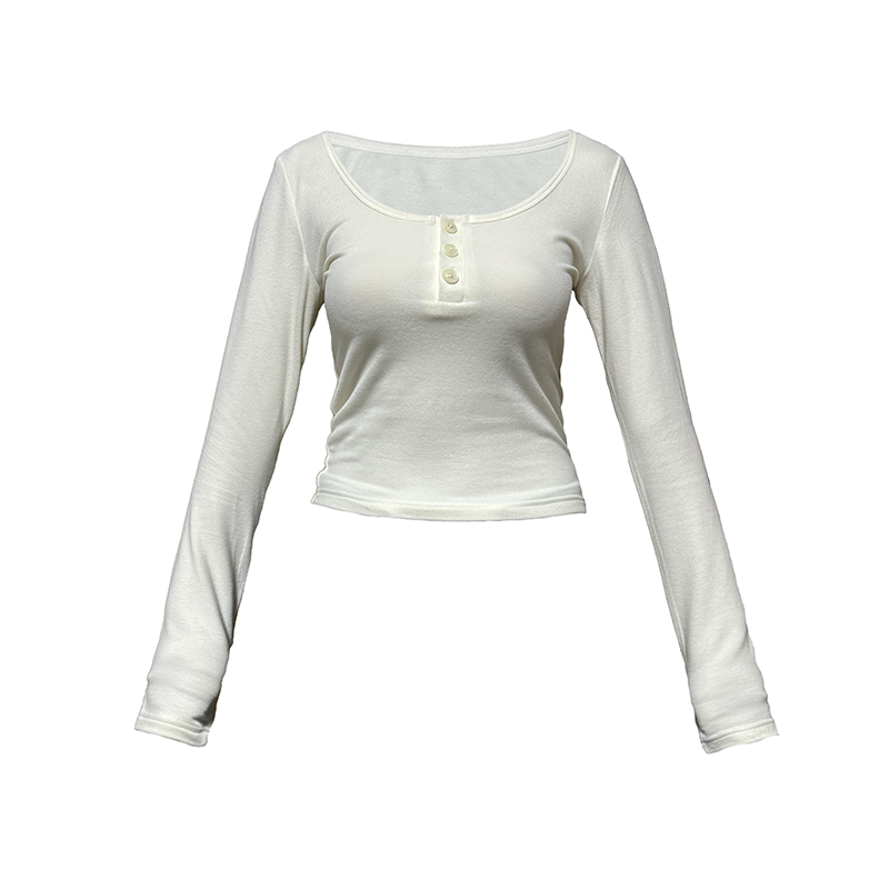 JCAESAR Semicircular Henry Neck Long Sleeve