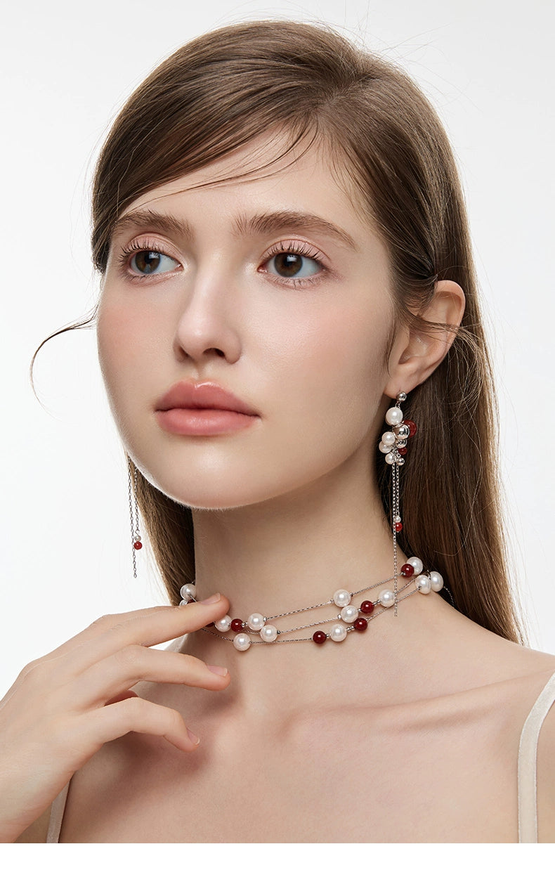 BULUBULU Agate Beaded Stud Earrings