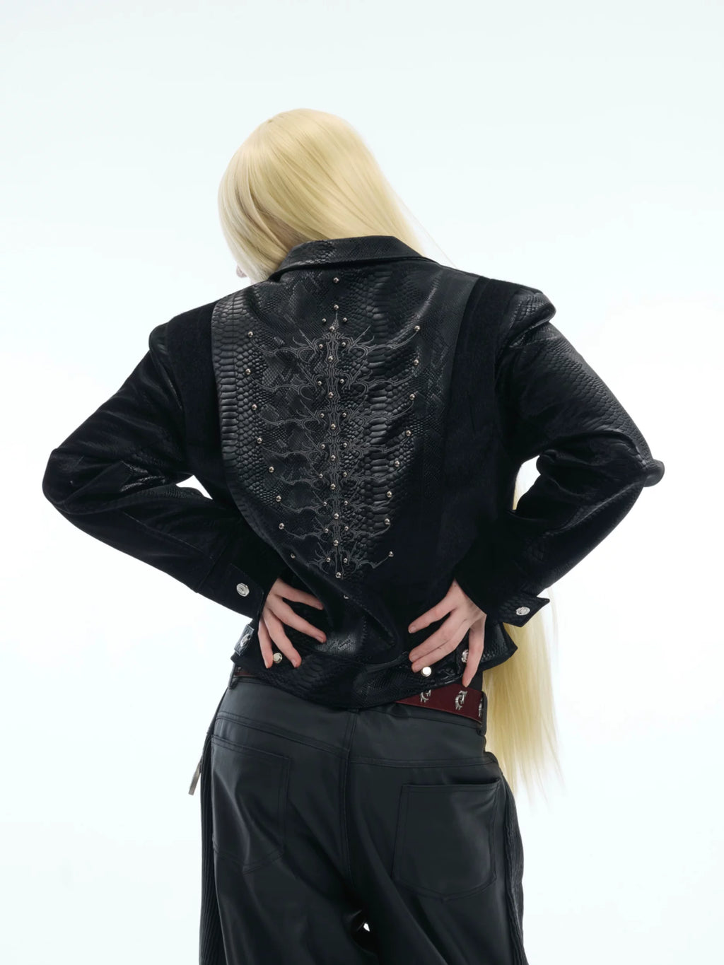 ArguECulturE Embroidered Leather Jacket
