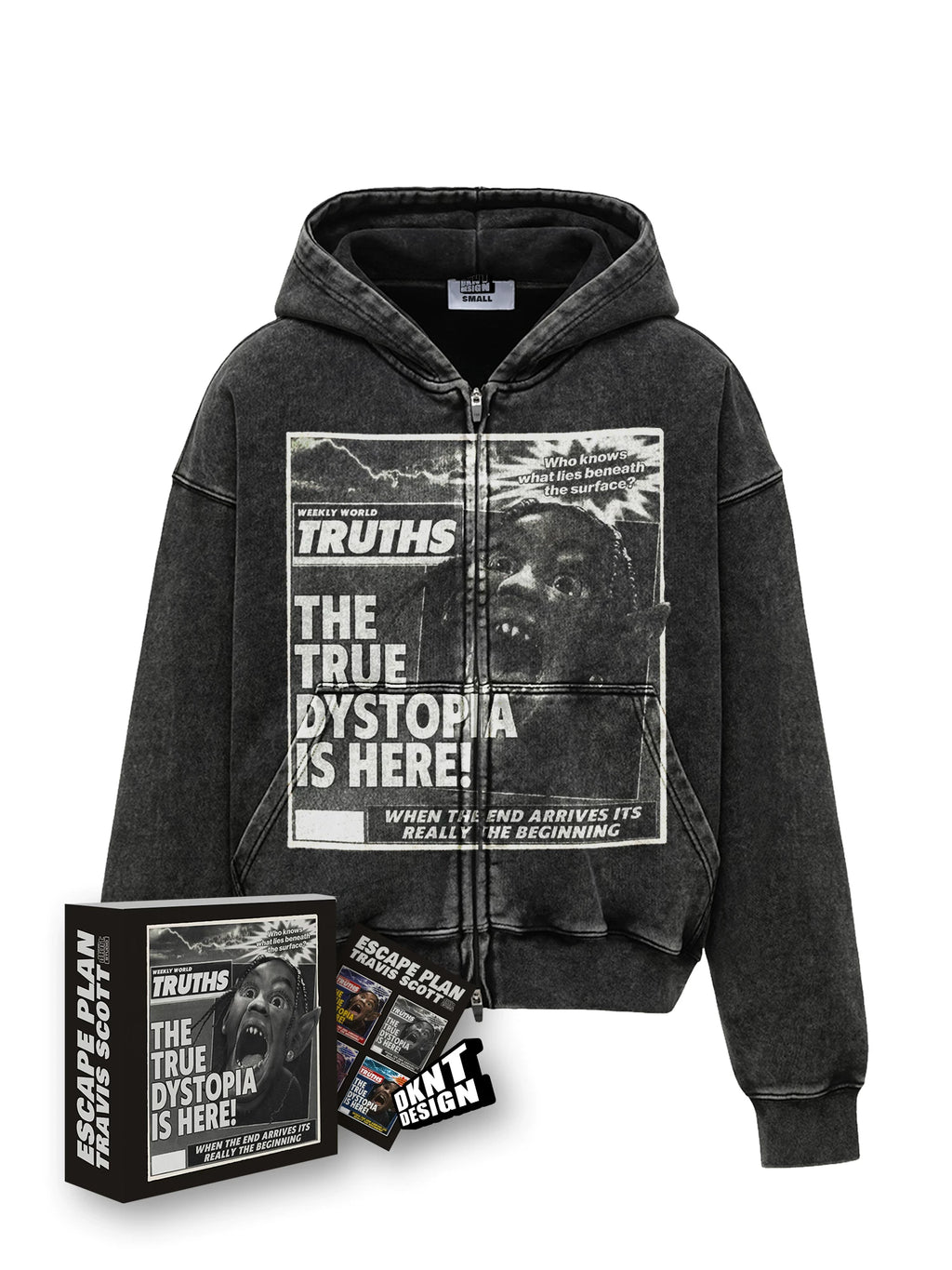 DKNT Fleece Washed Old Heavy Hoodie
