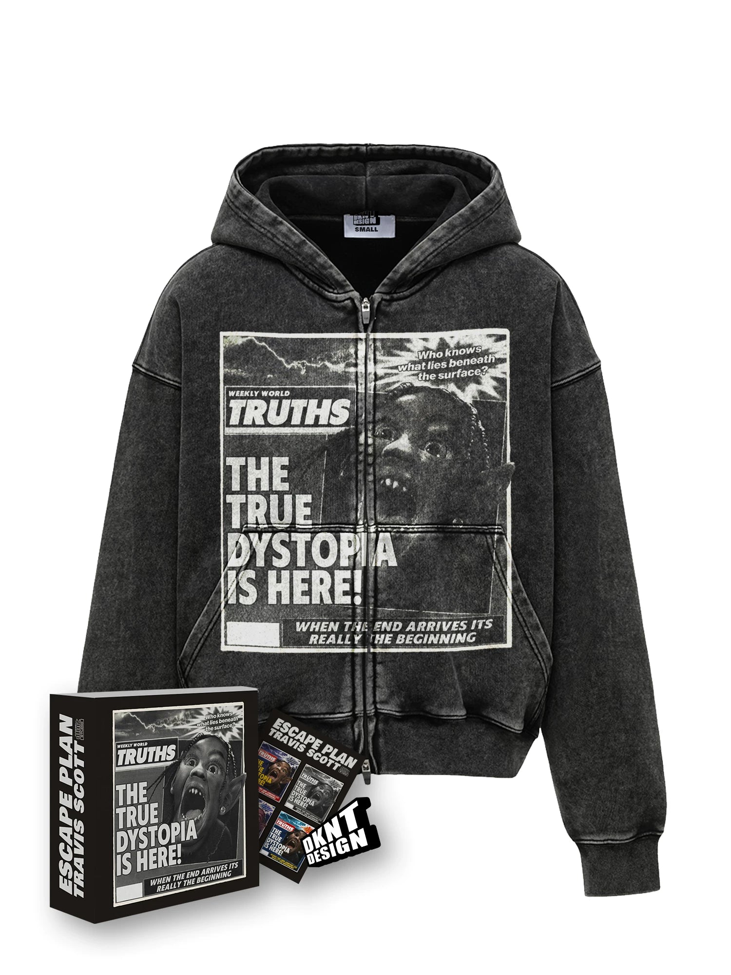 DKNT Fleece Washed Old Heavy Hoodie
