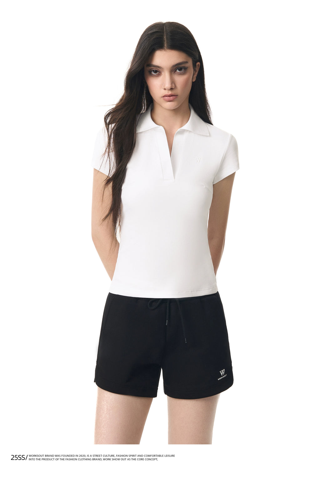 NICEBAD V Lapel Slim Fit POLO Tee