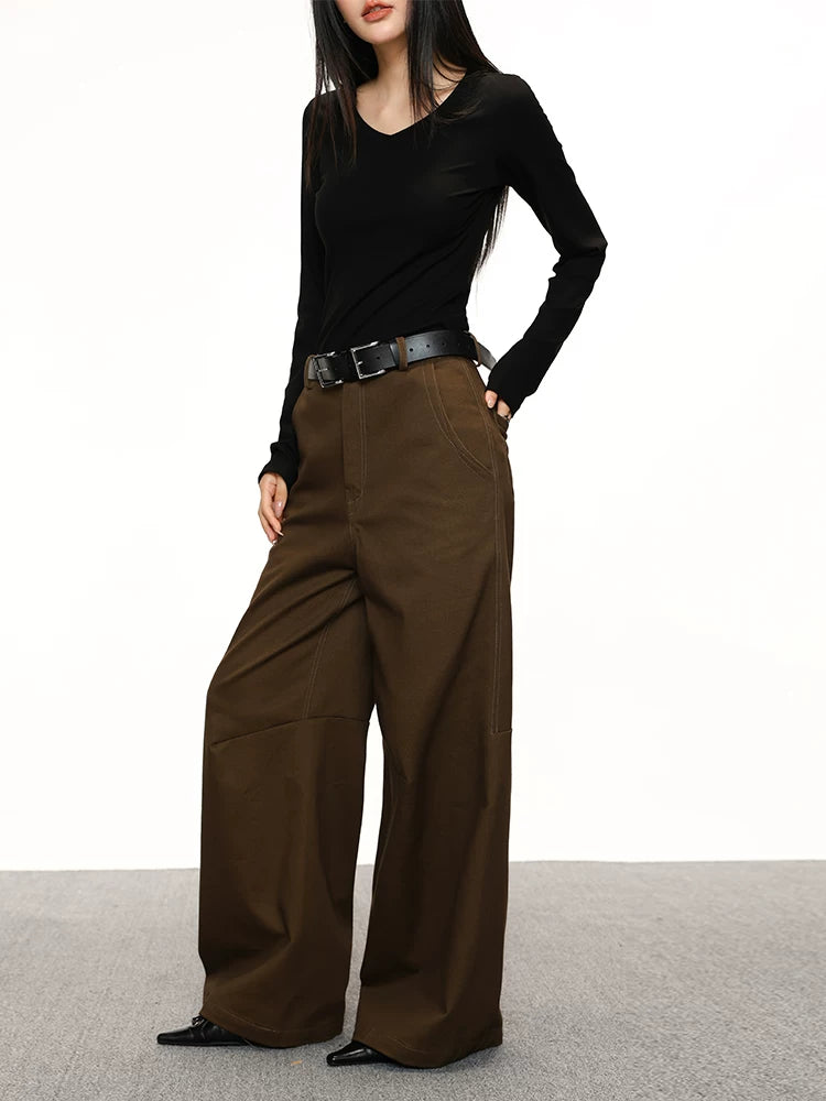 Cherry Melody Retro Loose and Thin Wide-leg Jeans