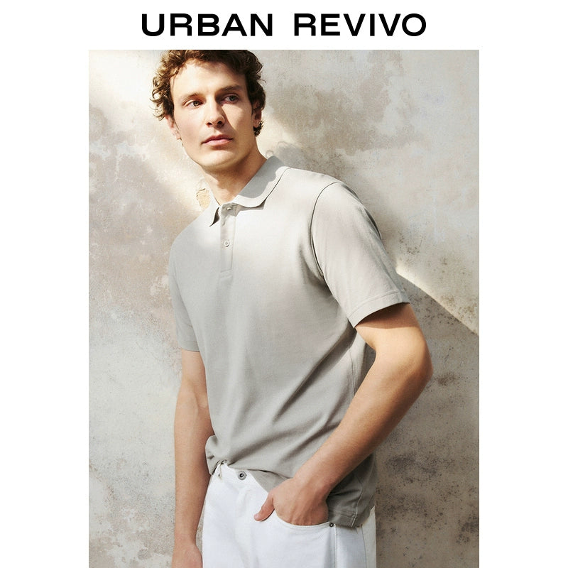URBAN REVIVO Business Light Commuter Versatile Polo tee