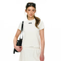 Ariseism Vintage Front Shoulder Lace Slim Tee