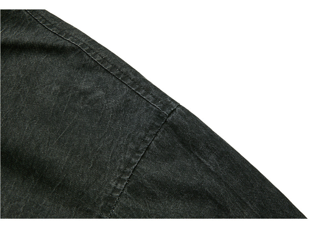 EME Retro Corduroy Lapel Short Wide Thin Jacket