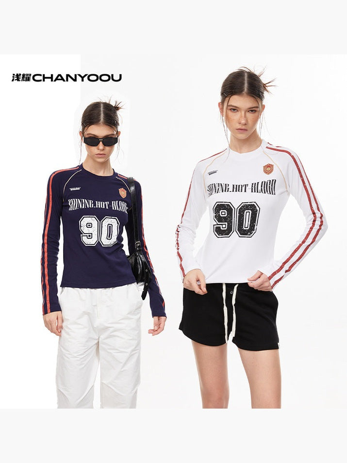 CHANYOOU Retro Three-bar Front Shoulder Short Long Sleeve