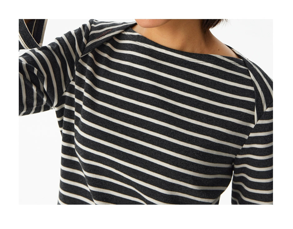 CryingCenter Striped Neck Bottom Long Sleeve