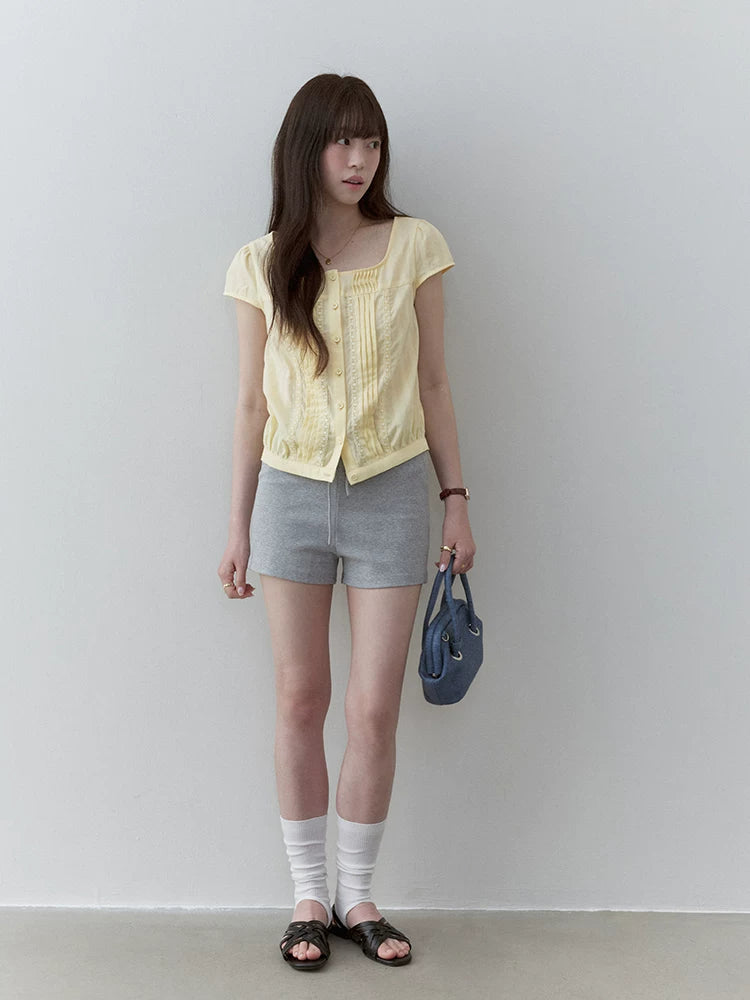 VOOE Elastic Waist Simple Versatile Shorts