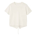Cantonstory Crew Neck Shoulder Skinny Knitted Tee
