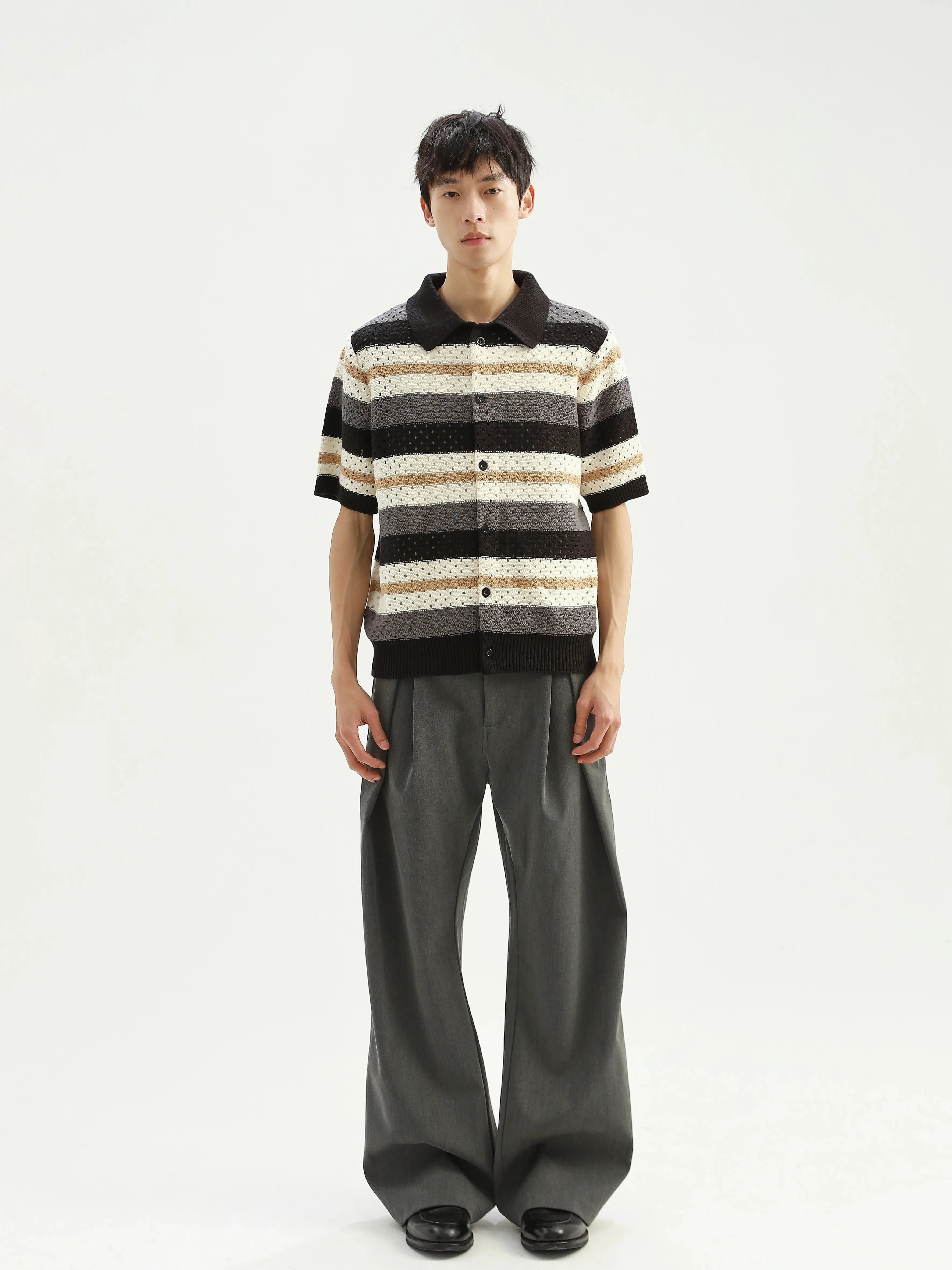 Stay The Night Knitted Short Sleeve Shirt