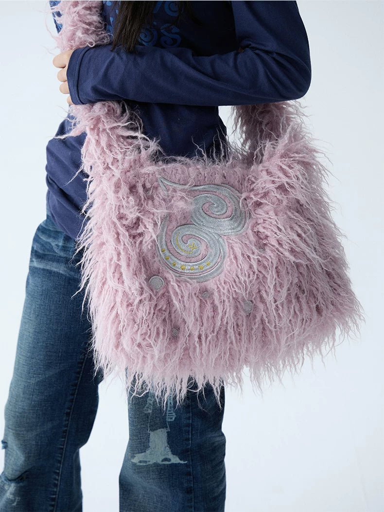 In Two Twos Fluffy Large Capacity Crossbody Shoulder Bag