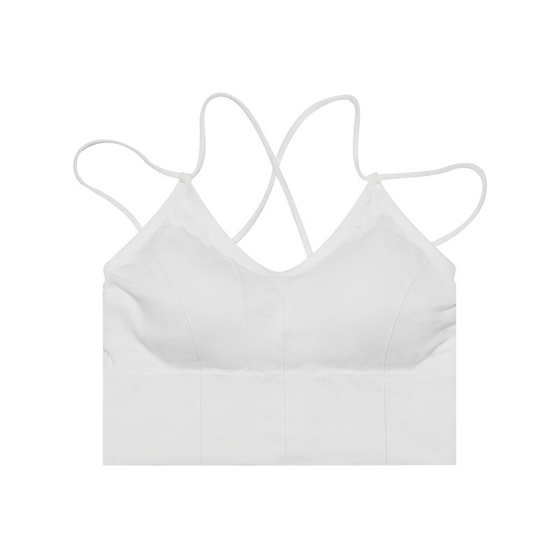 Nariele Yoga Sexy Cross Breast Wrap Tank Top