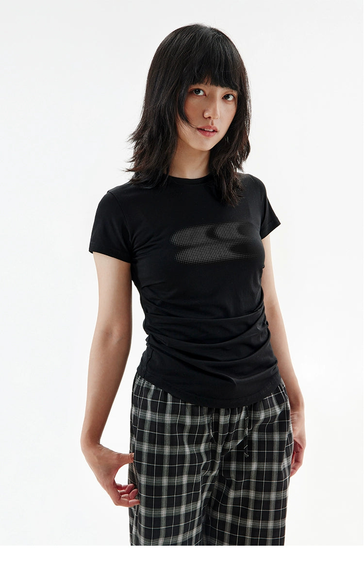 CryingCenter Gradual Change Classic Logo Round Neck Cool Tee