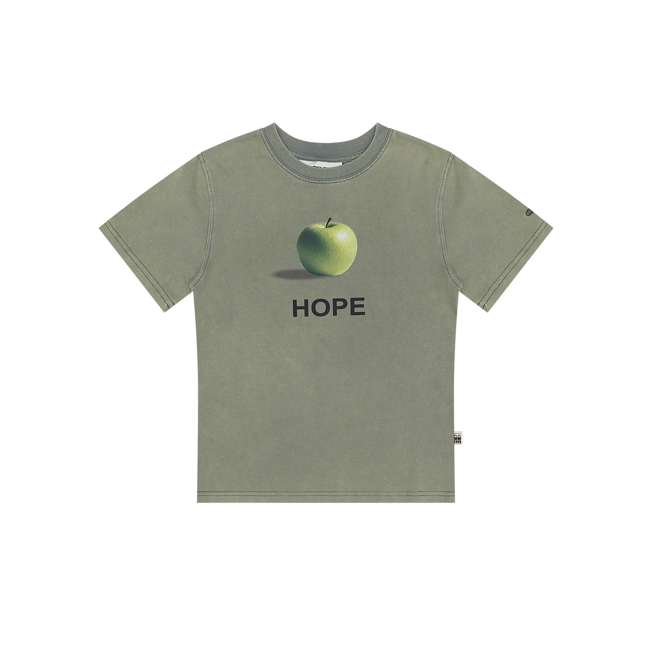 MMBBT Green Apple Print Front Shoulder Short Tee