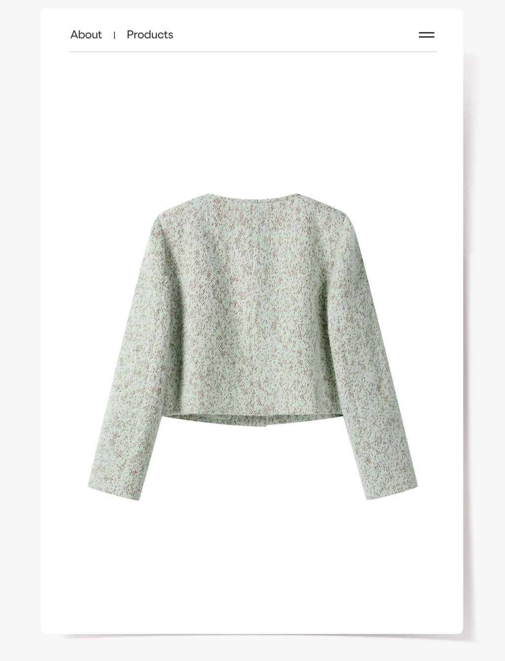 Cantonstory Premium Loose Tweed Short Jacket